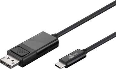 Goobay USB-C™-DisplayPort™-adapterkabel 4K 60 Hz, 1,20 m, svart