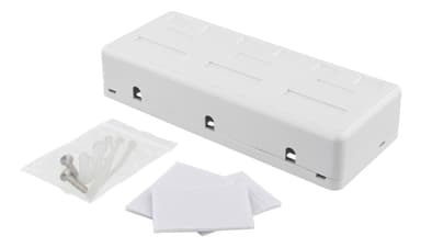 deltaco Surface mount box for Keystone, 6 ports, white