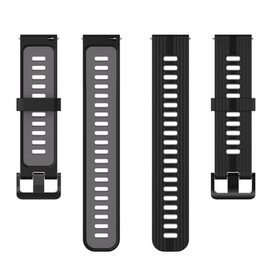 Klokkereim silikon Sort 22 mm Huawei Watch GT3 SE / GT Runner / GT3 46 mm / Watch 3 / 3 Pro / GT2 Pro / GT 2E / GT 2 46 mm / GT 42mm/46mm, Honor Watch GS Pro / Dream / Magicwatch