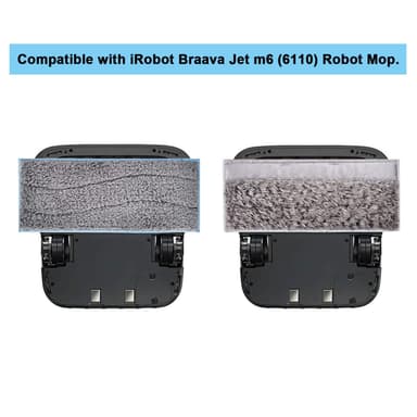 8-pack iRobot Braava Jet m6/6012/6110/6112 Vaskbare og gjenbrukbare våtmoppputer