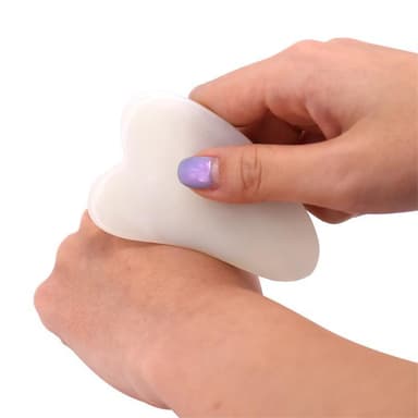 Gua Sha massasje stein Jade Hvit