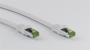 Goobay RJ45 patchkabel med CAT 8.1 S/FTP råkabel, AWG 26, hvit
