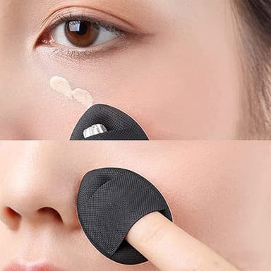 Finger puff puder puff concealer puff 12-pack Flerfarget