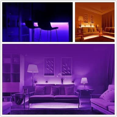 INF Slynge med 60 lysdioder 2 meter RGB IP65 vanntett & fjernkontroll