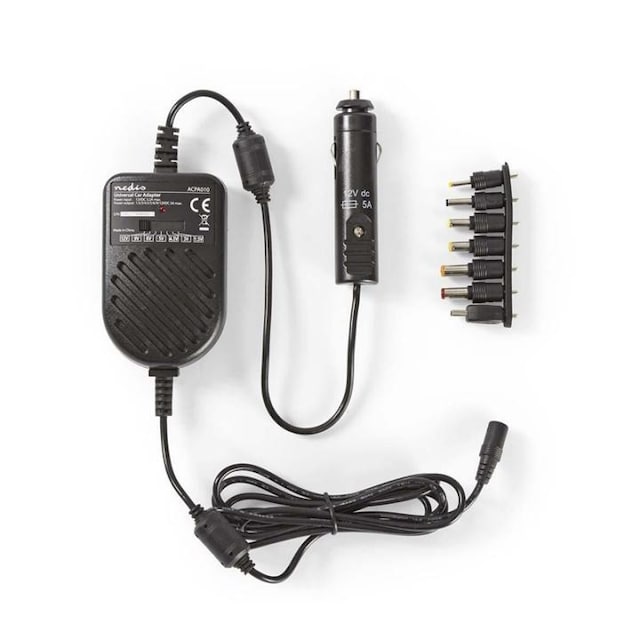Nedis Universal AC strømadapter | 36 W | 0 - 12 V DC | 1.20 m | 5.0 A | 7 plug(s) | Sort