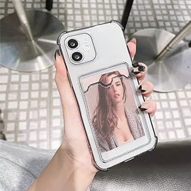 iPhone 11-deksel med kortholder i gjennomsiktig syntetisk gummi