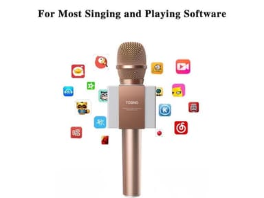 Trådløs karaoke-mikrofon med Bluetooth-høyttaler