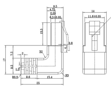 CAT 5e 1x patchkabel, vinklet 90°, F / UTP, hvit