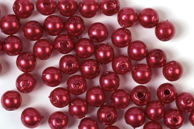 Plastpärlor 3mm 500g, Röd