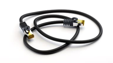 Goobay RJ45 patchkabel CAT 6A S/FTP (PiMF), 500 MHz, med CAT 7 råkabel, svart
