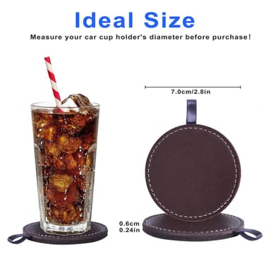 INF Coaster holder i bil 2-pak Brun