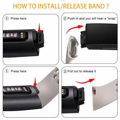Fitbit Charge 3/4 armbånd Hvit (S)