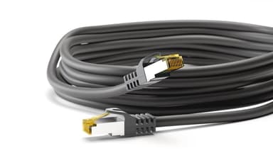 Goobay RJ45 patchkabel CAT 6A S/FTP (PiMF), 500 MHz, med CAT 7 råkabel, svart
