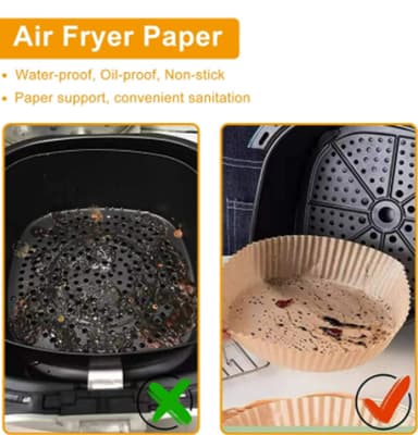 Air Fryer engangspapir for frityrkokere 30 stk Brun
