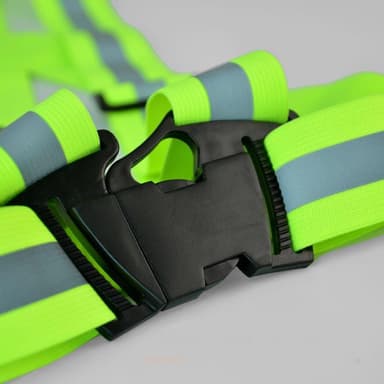 INF Refleks sele / vest justerbar Neon Green 4-pak