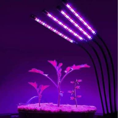 INF Plantelampe / vekstbelysning med 4 fleksible LED-lysstoffrør 1-pack