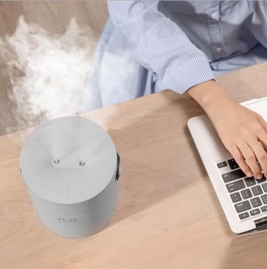 INF Luftfukter med nattlys og powerbank - grå