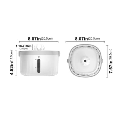 INF Vannfontene for katter 1,9 liter ABS Hvit
