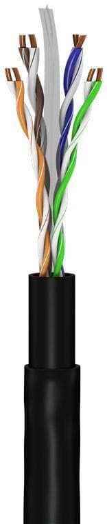 Goobay CAT 6 patchkabel for utendørs ruting, U/UTP, svart