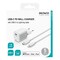 deltaco USB-C wall charger, 1 m detach. USB-C to Lightning cable, wh
