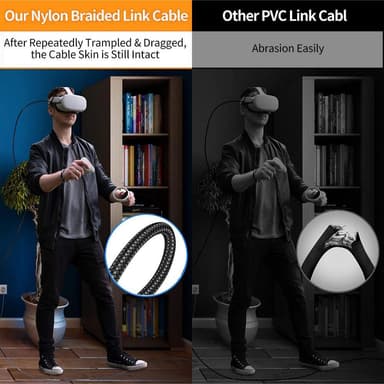 INF Link-kabel 2-i-1 USB 3.1 og USB-C for Oculus Quest 2 3 m Svart