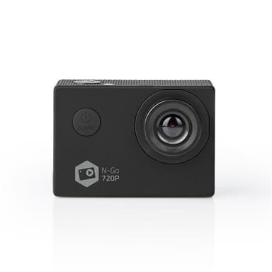 Nedis handling Cam | Enkel Skjerm | 720p@30fps | 5 MPixel | Vanntett opptil: 30.0 m | 90 min | Wi-Fi | App tilgjengelig for: Android™ / IOS | Montering inkludert | Sort