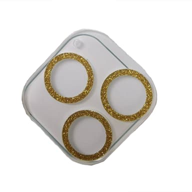 Glitter kameralinsebeskytter Gull iPhone 14 Pro Max