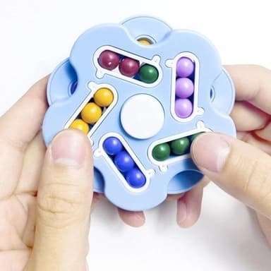Fidget spinner puslespill med baller i forskjellige farger, Rosa