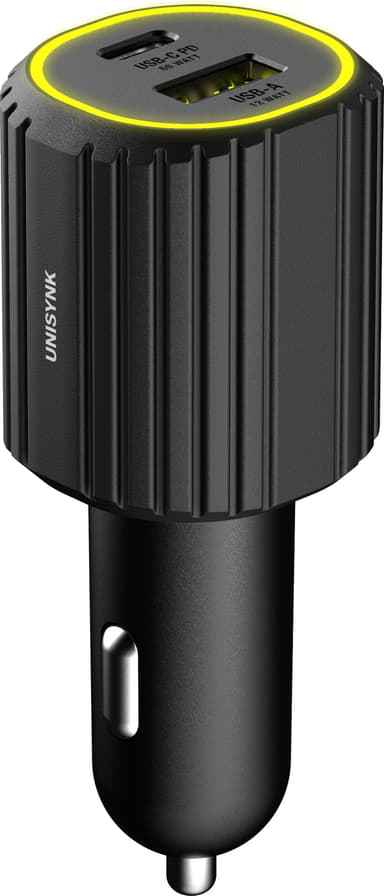 Unisynk USB-C/USB-A billader (sort)