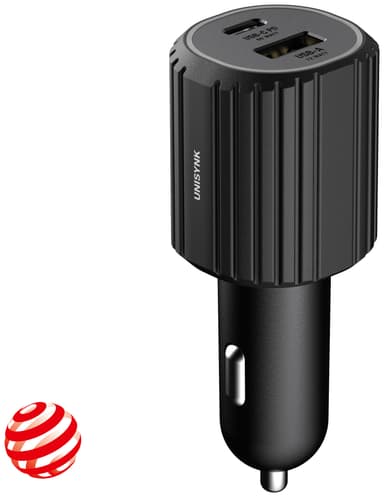 Unisynk USB-C/USB-A billader (sort)