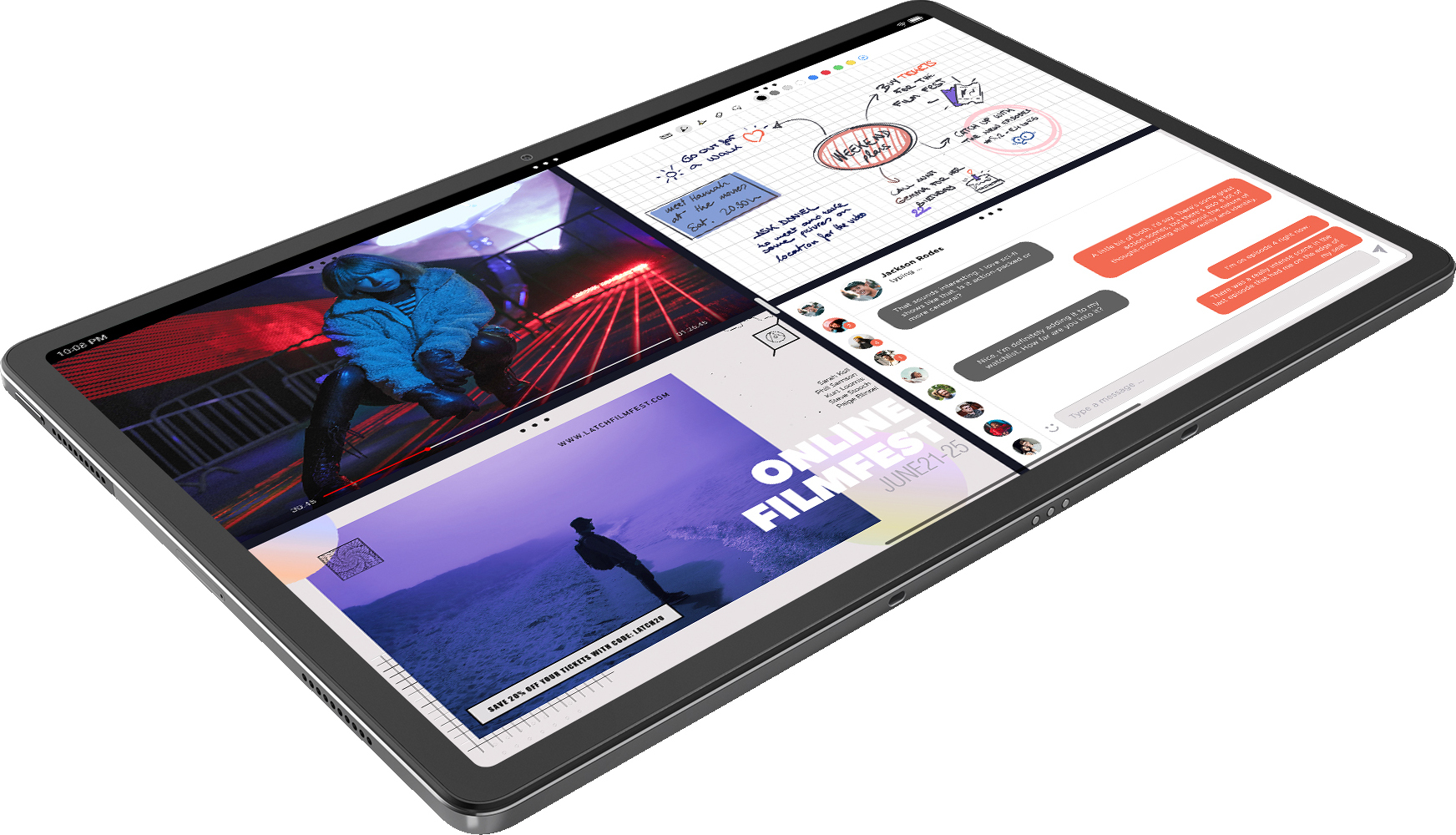 Lenovo P12 WiFi nettbrett 8/128 med penn (grå)