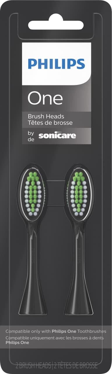Philips Sonicare One tannbørstehoder 2-pk. BH1022/06 (shadow)