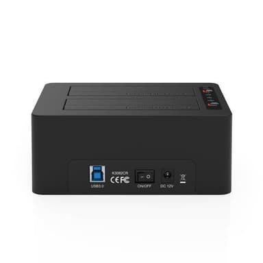 Maiwo K3082CR USB C 3.1 Gen1 5Gbps Docking Station, 2 SATA HDD SDD 14TB med støtte for beasp, støtte til Sataii 6Gbps, kloning, kortleser, USB-hub