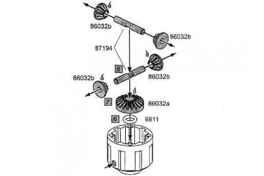 4 Bevel Gear Differential Conversion Set (1 Set)