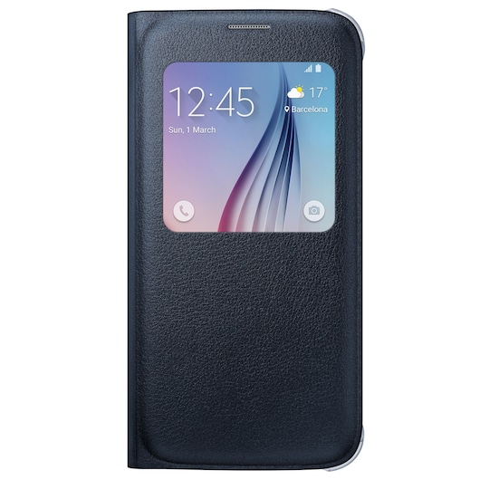 Samsung S View Flip mobildeksel til Galaxy S6 (sort)