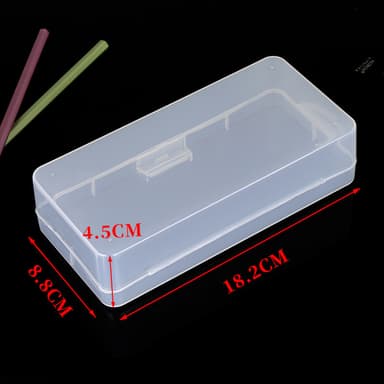 Rektangulär organisatörsförvaringslåda Gjennomsiktig 18.2x8.8x4.5 cm