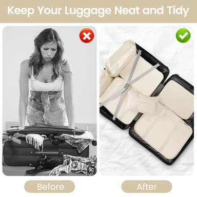 Organiseringsset för Resväskor Resbagagearrangörer vattentät 9-pack Beige
