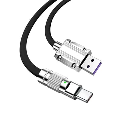 120W fet och förlängd Huawei Port Data Transfer Snabbladdningskabel Flerfarget 3 m