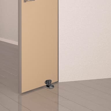 Magnetisk dörrstoppare med lim och besättningar Sort