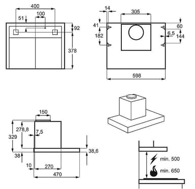 Electrolux ventilator EFT6566OW (hvit)