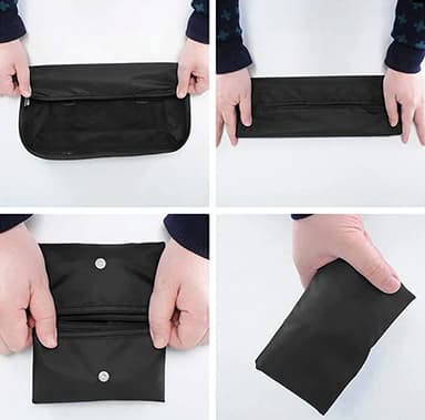 Organiseringsset för Resväskor Resbagagearrangörer vattentät 8-pack Sort