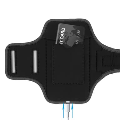 Telefonarmbånd Telefonholder Løpetelefonveske Sort 6.5""