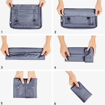 Organiseringsset för Resväskor Resbagagearrangörer vattentät 7-pack Grå