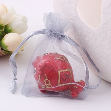 Organza poser 100-pakning Grå 10x15 cm