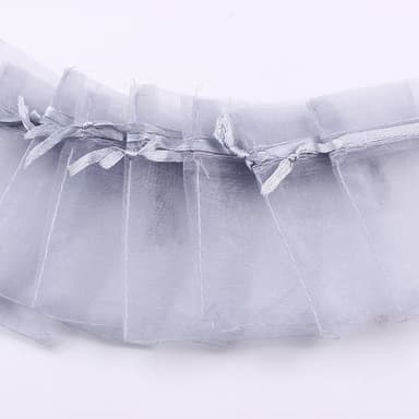 Organza poser 100-pakning Grå 10x15 cm
