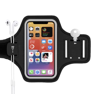 Telefonarmbånd Telefonholder Løpetelefonveske Sort 6.5""