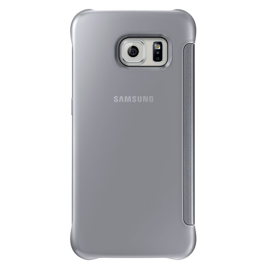 Samsung Galaxy S6 Edge Clear View mobildeksel (sølv)