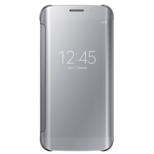 Samsung Galaxy S6 Edge Clear View mobildeksel (sølv)