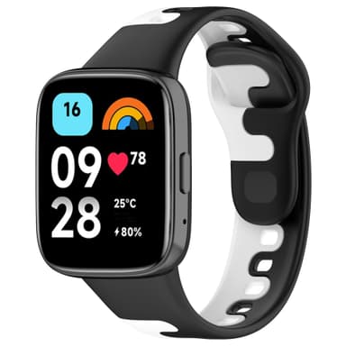 2-pakke klokkearmbåndsurremsett kompatibel med Redmi Watch 3 Lite 22mm Hvit