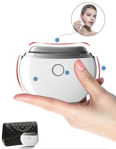 Gua Sha elektrisk ansikts- och kroppsmassager EMS mikroström 4 växlar Hvit